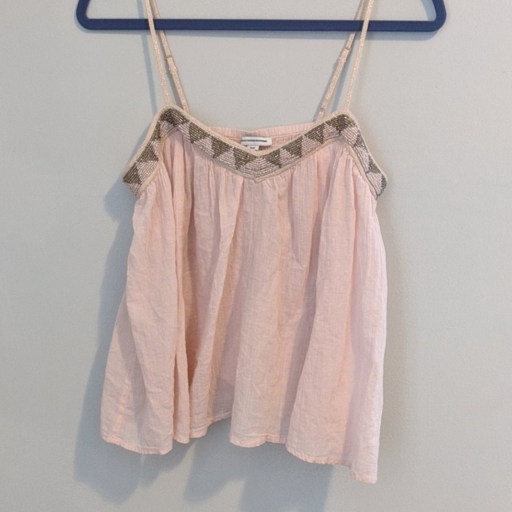 American Eagle gauze beaded tank